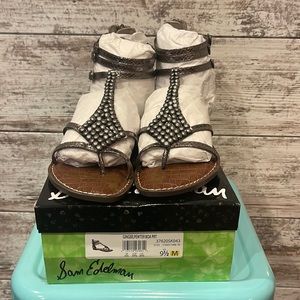 NEW SAM EDELMAN GINGER, PEWTER BOA